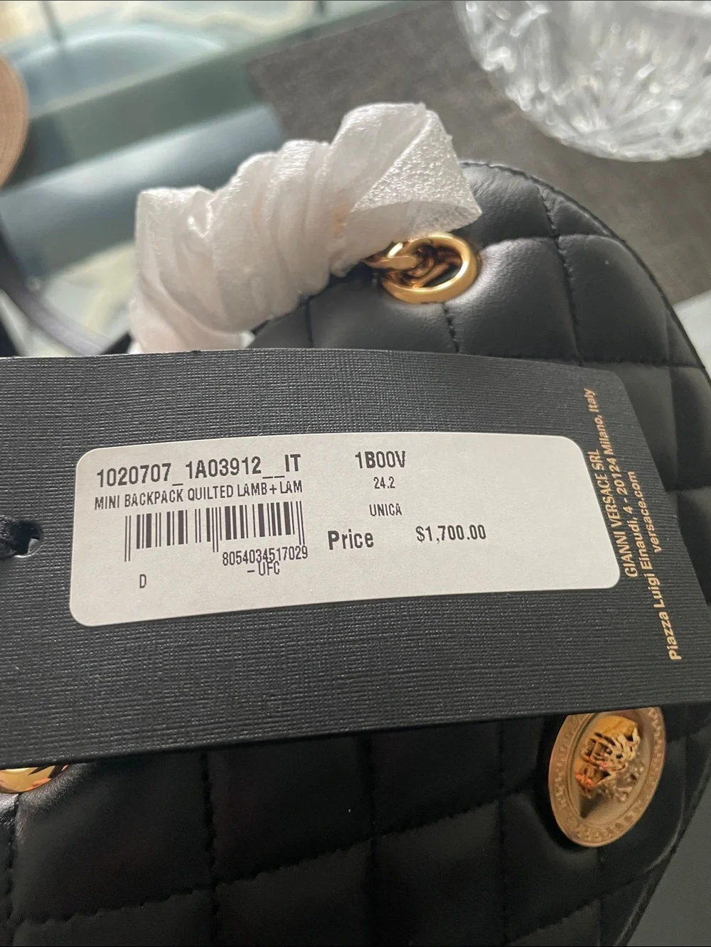 Versace luxury quilted